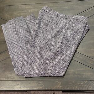 Mario Serrani Black and White Patterned Pants